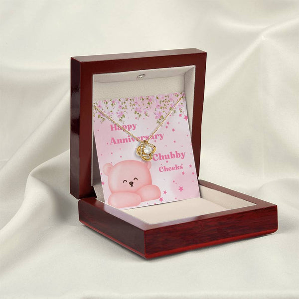 To My Chubby Cheeks | For Wife | Queen's Charm Necklace | Anniversary Card