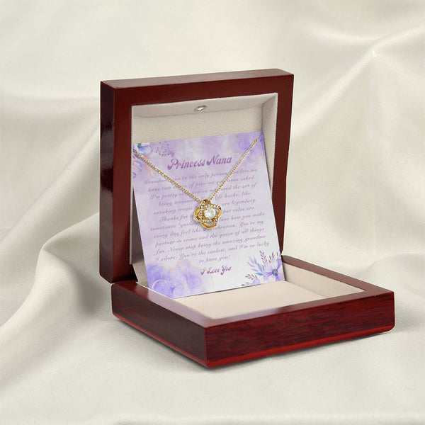To My Princess Nana | For Grandma | Queen's Charm Necklace | Message Card