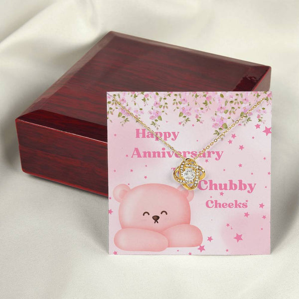 To My Chubby Cheeks | For Wife | Queen's Charm Necklace | Anniversary Card