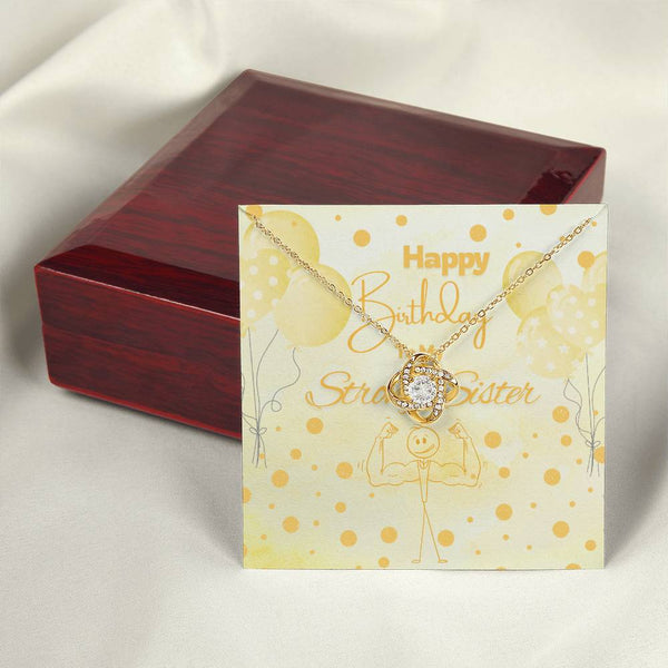 To My Strong Sister | For Sister | Queen's Charm Necklace | Birthday Card