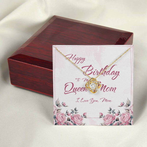 To My Queen Mom | For Mom | Queen's Charm Necklace | Birthday Card