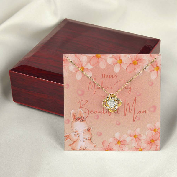To My Beautiful Mom | Queen's Charm Necklace | Mother's Day Card