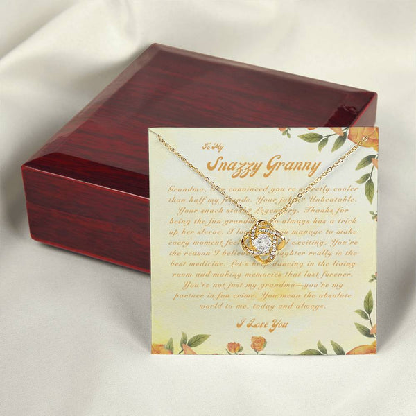 To My Snazzy Granny | For Grandma | Queen's Charm Necklace | Message Card