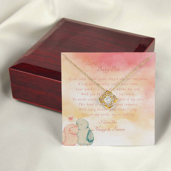 To My Baby Boo | For Girlfriend | Queen's Charm Necklace | Message Card