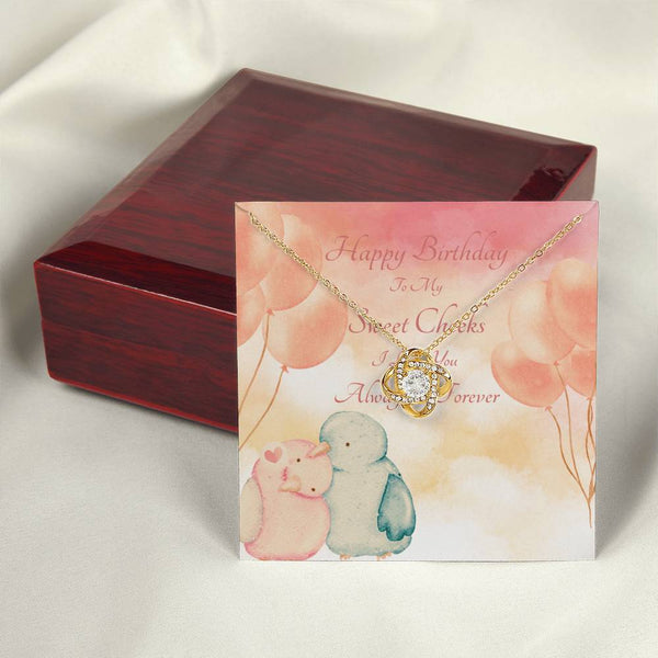 To My Sweet Cheeks | For Wife | Queen's Charm Necklace | Birthday Card