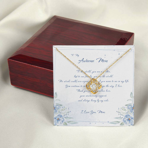 To My Awesome Mom | For Mom | Queen's Charm Necklace | Message Card