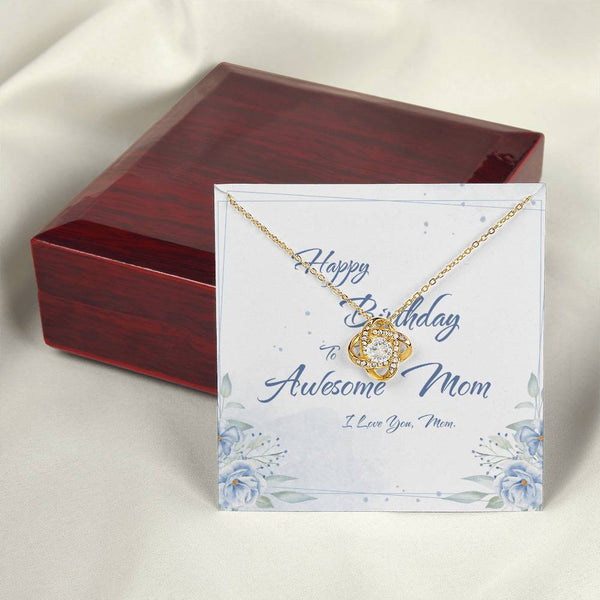 To My Awesome Mom | For Mom | Queen's Charm Necklace | Birthday Card