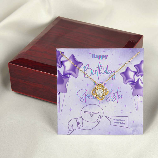 To My Special Sister | For Sister | Queen's Charm Necklace | Birthday Card