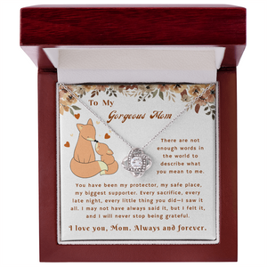 Gift For Mom | Gorgeous Mom | Queen's Charm Necklace | Message Card Box