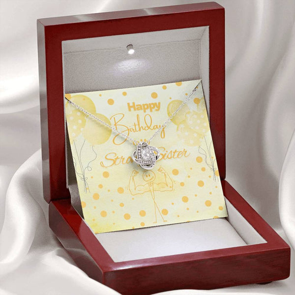 To My Strong Sister | For Sister | Queen's Charm Necklace | Birthday Card
