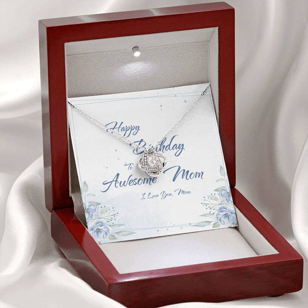 To My Awesome Mom | For Mom | Queen's Charm Necklace | Birthday Card