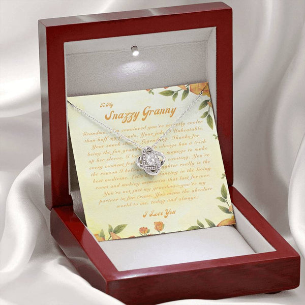 To My Snazzy Granny | For Grandma | Queen's Charm Necklace | Message Card