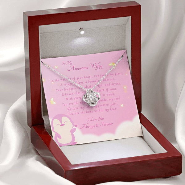 To My Awesome Wifey | For Wife | Queen's Charm Necklace | Message Card