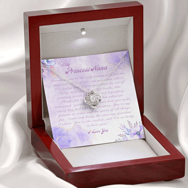 To My Princess Nana | For Grandma | Queen's Charm Necklace | Message Card