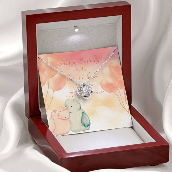 To My Sweet Cheeks | For Wife | Queen's Charm Necklace | Birthday Card