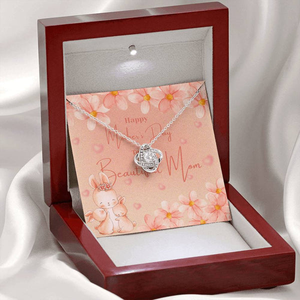 To My Beautiful Mom | Queen's Charm Necklace | Mother's Day Card