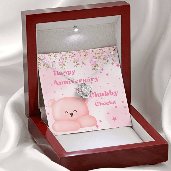To My Chubby Cheeks | For Wife | Queen's Charm Necklace | Anniversary Card