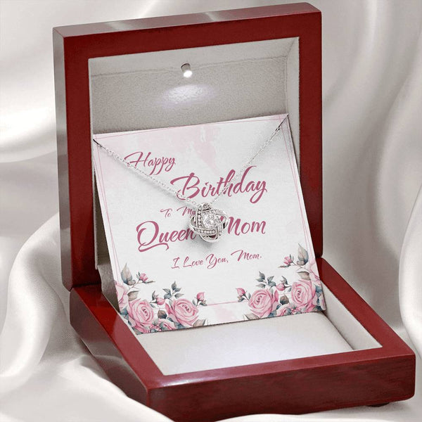 To My Queen Mom | For Mom | Queen's Charm Necklace | Birthday Card