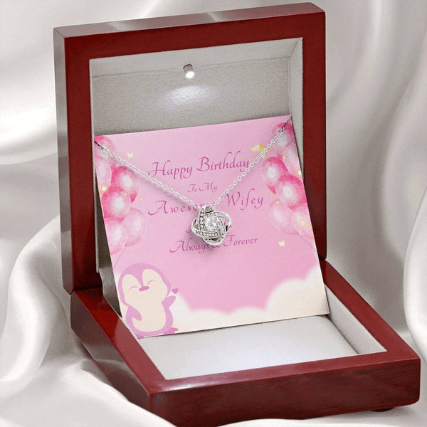 To My Awesome Wifey | For Wife | Queen's Charm Necklace | Birthday Card