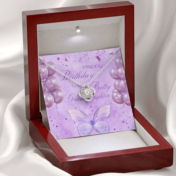 To My Pretty Granddaughter | For Granddaughter | Queen's Charm Necklace | Birthday Card