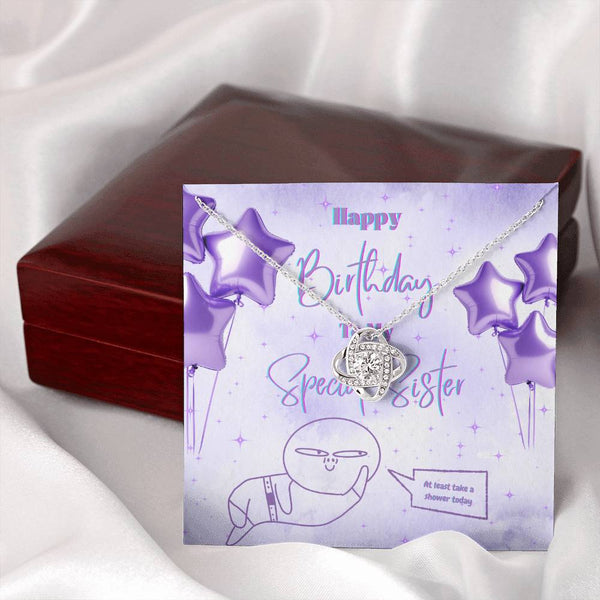 To My Special Sister | For Sister | Queen's Charm Necklace | Birthday Card
