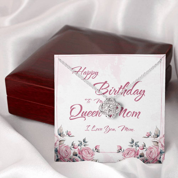 To My Queen Mom | For Mom | Queen's Charm Necklace | Birthday Card