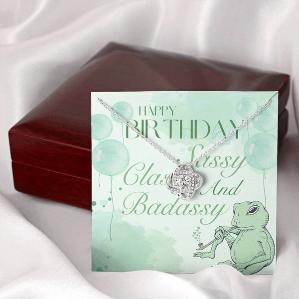 To My Sassy Classy Badassy | For Friend | Queen's Charm Necklace | Birthday Card