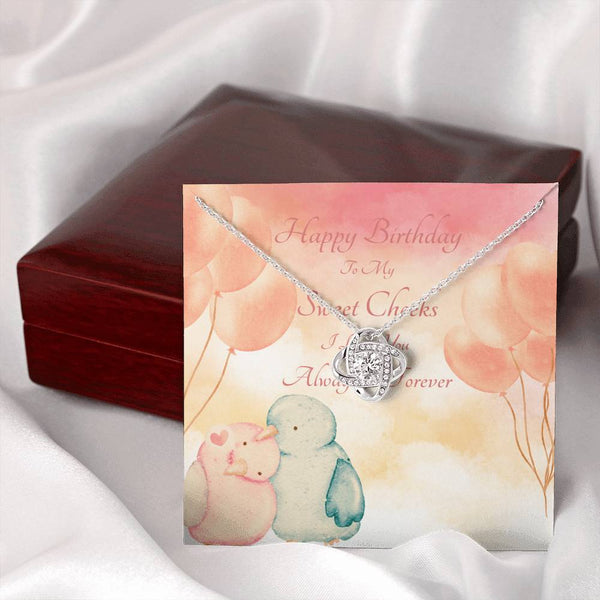 To My Sweet Cheeks | For Wife | Queen's Charm Necklace | Birthday Card
