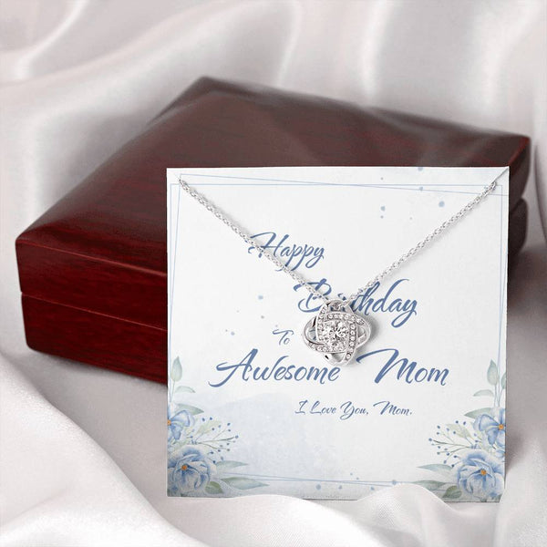 To My Awesome Mom | For Mom | Queen's Charm Necklace | Birthday Card