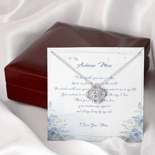 To My Awesome Mom | For Mom | Queen's Charm Necklace | Message Card