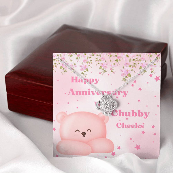 To My Chubby Cheeks | For Wife | Queen's Charm Necklace | Anniversary Card