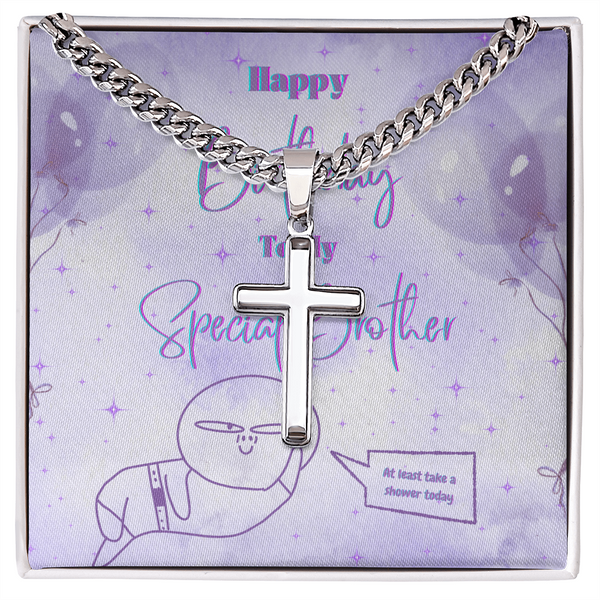 To My Special Brother | For Brother | Urban Saint Necklace | Birthday Card