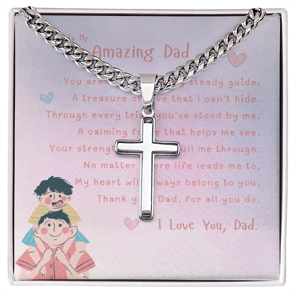 To My Amazing Dad | For Dad | Urban Saint Necklace | Message Card