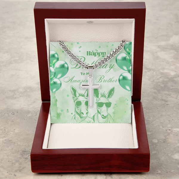 To My Amazing Brother | For Brother | Urban Saint Necklace | Birthday Card