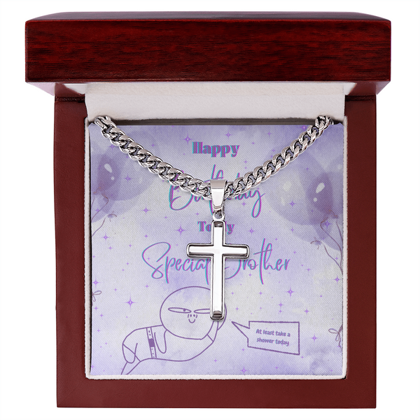 To My Special Brother | For Brother | Urban Saint Necklace | Birthday Card