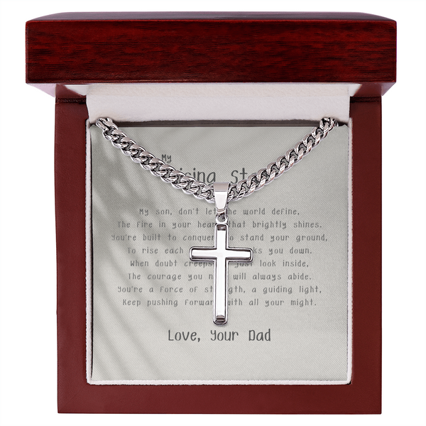 To My Rising Star - By Dad | For Son | Urban Saint Necklace | Message Card
