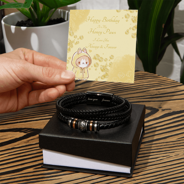 To My Honey Paws | For Boyfriend | Soul Connection Bracelet | Birthday Card