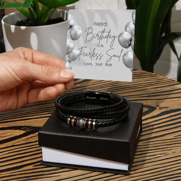 To My Fearless Soul - By Mom | For Son | Soul Connection Bracelet | Birthday Card
