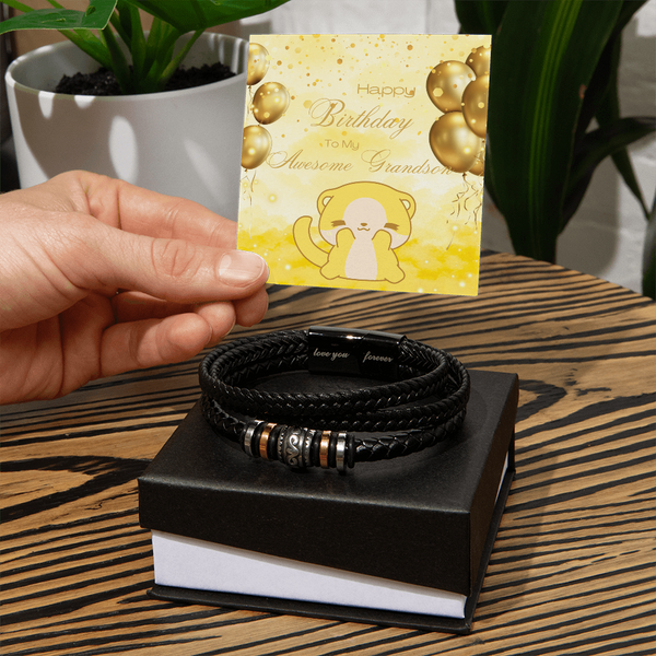 To My Awesome Grandson | For Grandson | Soul Connection Bracelet | Birthday Card