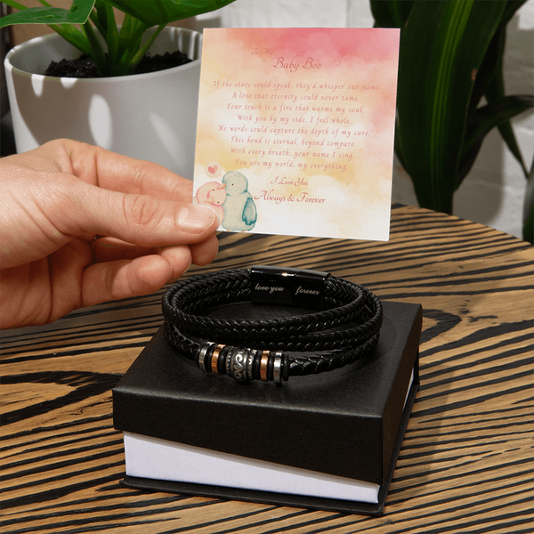 To My Baby Boo | For Boyfriend | Soul Connection Bracelet | Message Card