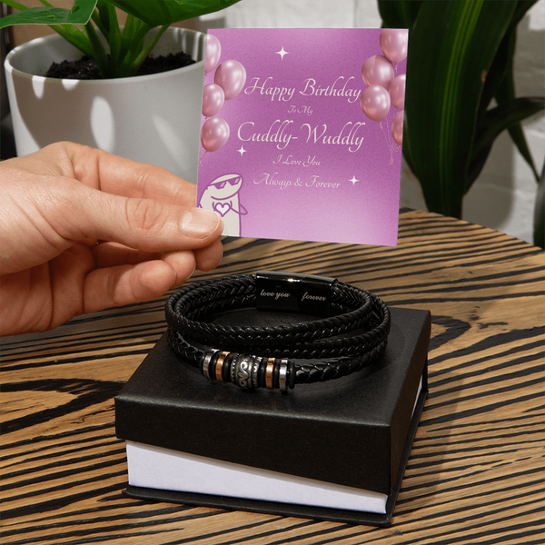 To My Cuddly Wuddly | For Boyfriend | Soul Connection Bracelet | Birthday Card
