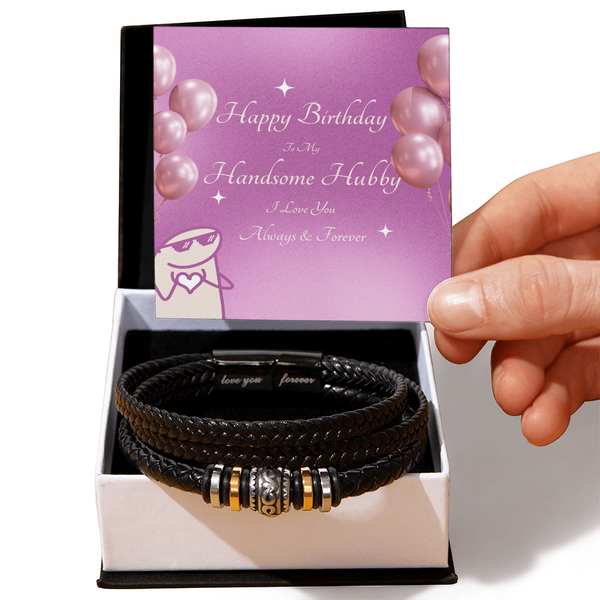 To My Handsome Hubby | For Husband | Soul Connection Bracelet | Birthday Card