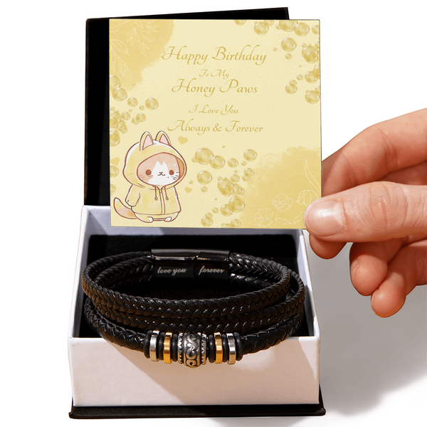 To My Honey Paws | For Husband | Soul Connection Bracelet | Birthday Card