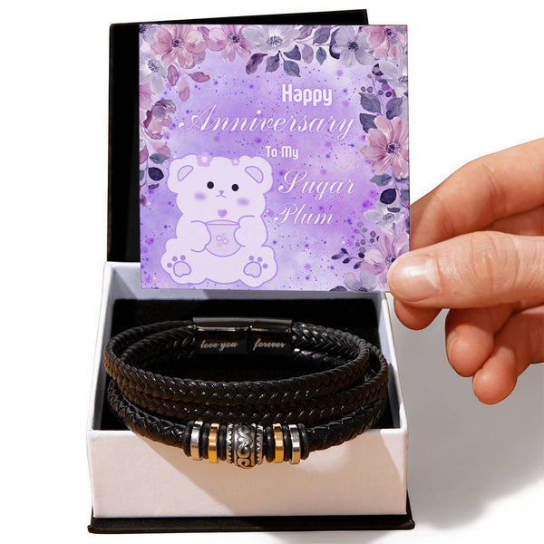 To My Sugar Plum | For Husband | Soul Connection Bracelet | Anniversary Card