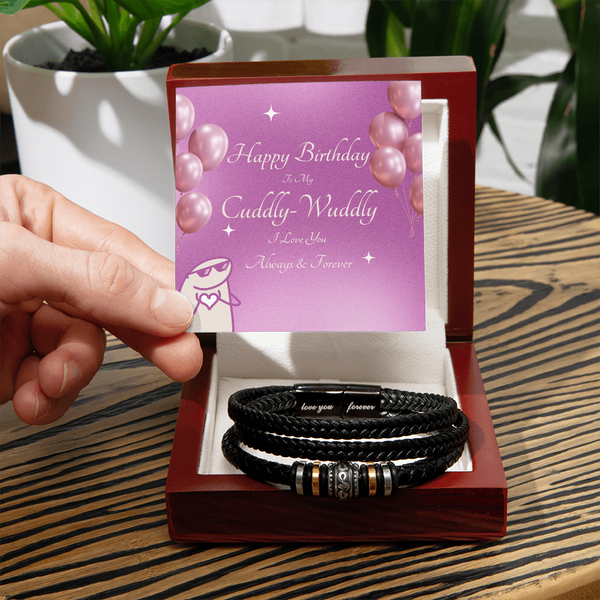 To My Cuddly Wuddly | For Boyfriend | Soul Connection Bracelet | Birthday Card