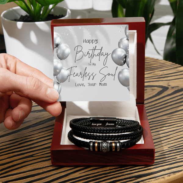 To My Fearless Soul - By Mom | For Son | Soul Connection Bracelet | Birthday Card