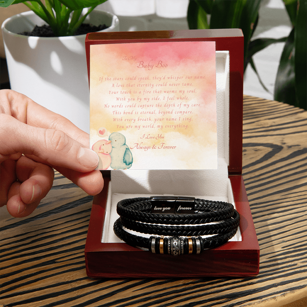 To My Baby Boo | For Boyfriend | Soul Connection Bracelet | Message Card