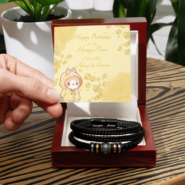 To My Honey Paws | For Boyfriend | Soul Connection Bracelet | Birthday Card