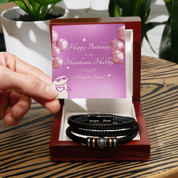 To My Handsome Hubby | For Husband | Soul Connection Bracelet | Birthday Card