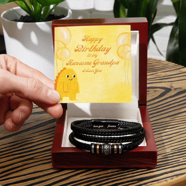 To My Awesome Grandpa | For Grandpa | Soul Connection Bracelet | Birthday Card
